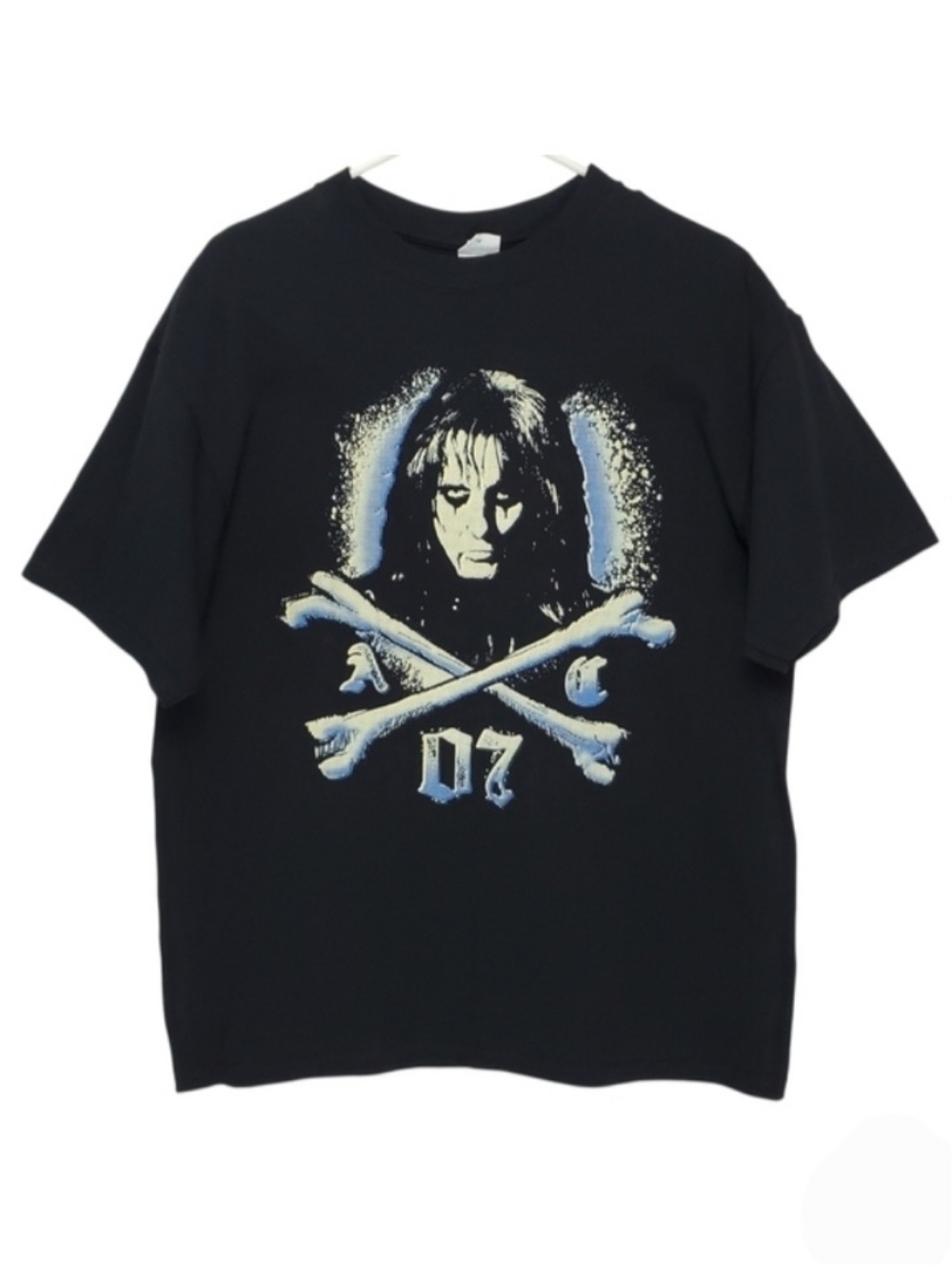 2483 * Alice Cooper 2007 Psycho Drama Tour Tee Black Size L Anvil Tag